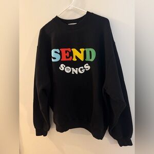 Madhappy x Spotify Crewneck Sweatshirt Size Large Mens Black Send Songs